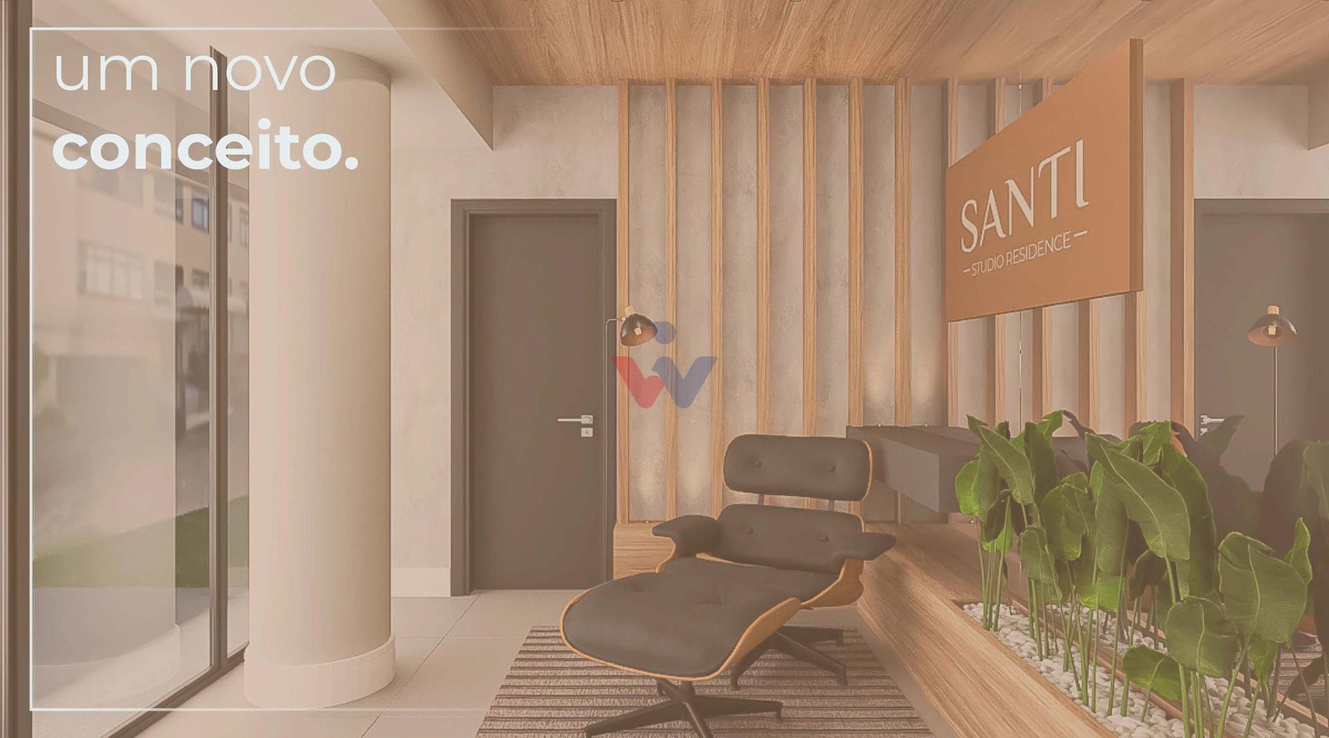 Studio Amplo com Sacada no SANTI Mercês 44,44 m  | Unidade 601...